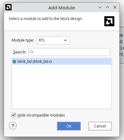 Добавление модуля в BlockDesign Vivado